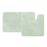 Набор ковриков для ванной комнаты, 50х80 + 50х50, микрофибра, светло-зеленый, IDDIS, BSET05Mi13