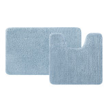 Набор ковриков для ванной комнаты, 50х80 + 50х50, микрофибра, синий, IDDIS, BSET03Mi13