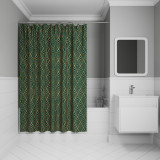 Штора для ванной, 200x180 см, Полиэстер, зеленый, IDDIS, BG06P18i11