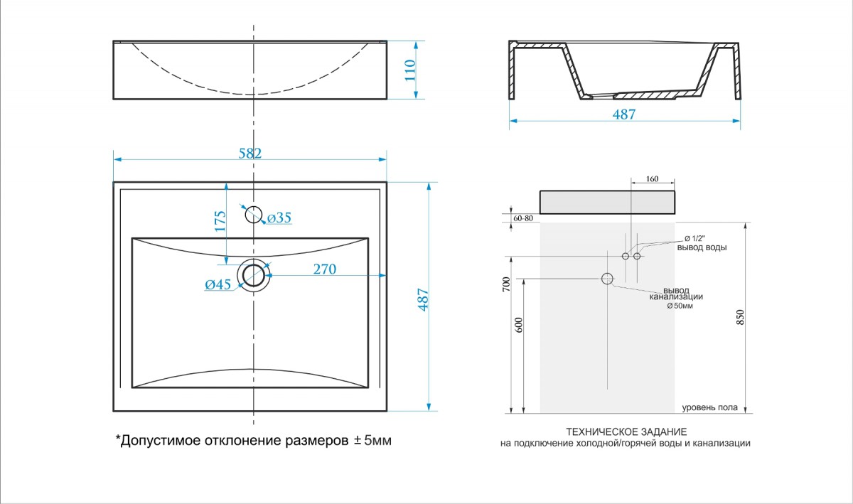 Раковина Шерри V3 Раковина Шерри V3