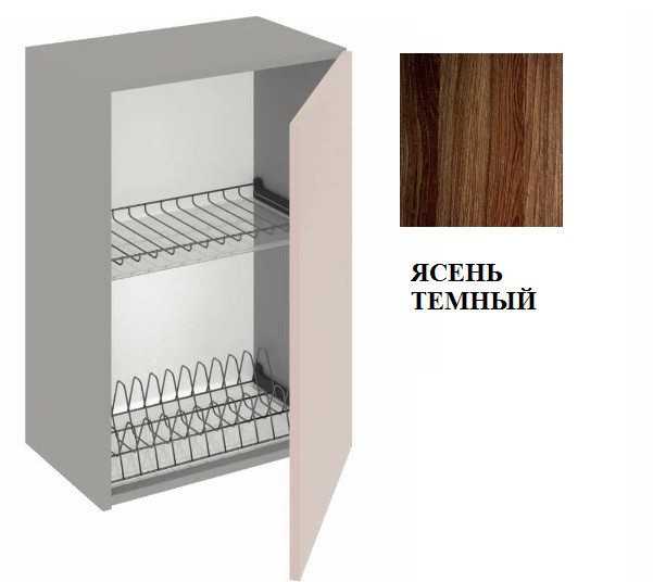 Шкаф сушильный 500*300 ясень темный лам р. (правые петли) Шкаф сушильный 500*300 ясень темный лам р. (правые петли)