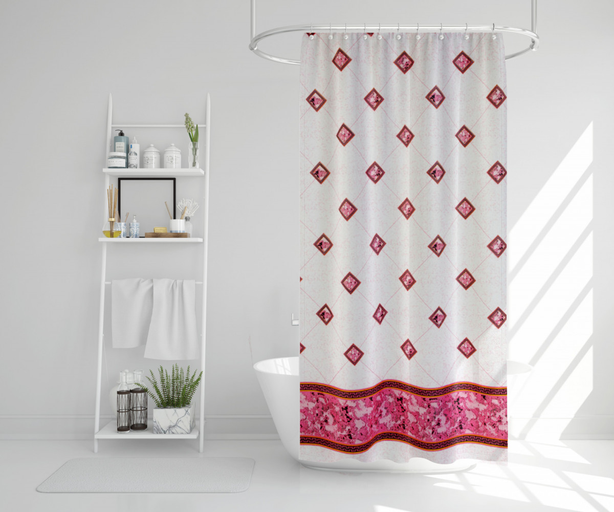 Штора для в/к Розовый, полиэстер, 180*200, ZALEL 1185 Штора для в/к Розовый, полиэстер, 180*200, ZALEL 1185