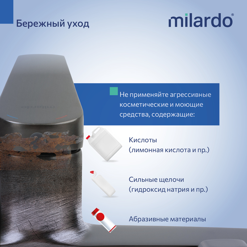 Cмеситель для ванны, графит, Лип (Leap), Milardo Cмеситель для ванны, графит, Лип (Leap), Milardo