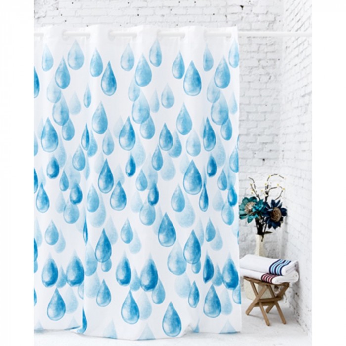 Штора для в/к Drops , полиэстер, 180*200, ZALEL ZL-10 Штора для в/к Drops , полиэстер, 180*200, ZALEL ZL-10