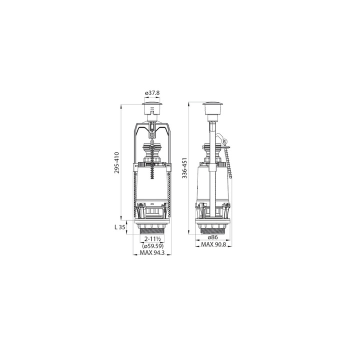 Арматура смывная, 1-ур, нижний подвод, тип А, IDDIS, F012400-0004 Арматура смывная, 1-ур, нижний подвод, тип А, IDDIS, F012400-0004