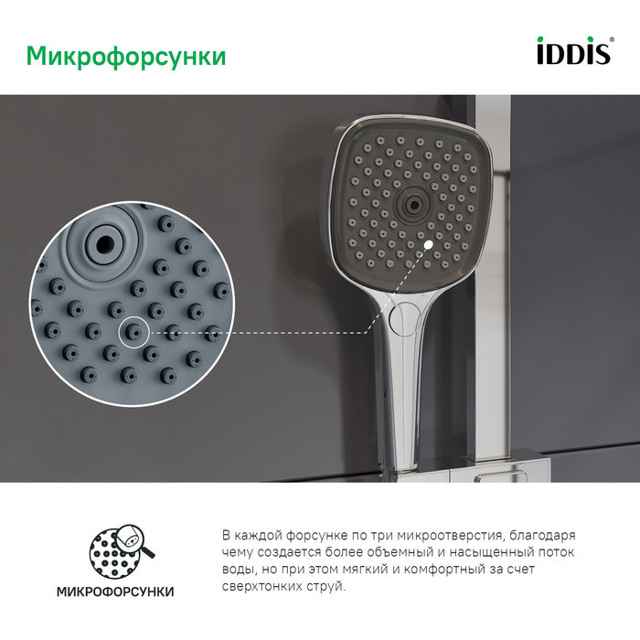 Лейка для душа, хром, Slide, IDDIS, SLI3F0Ci18 Лейка для душа, хром, Slide, IDDIS, SLI3F0Ci18