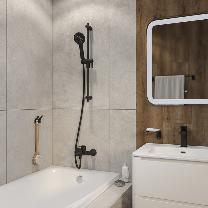 Шланг для душа, черный матовый, силиконовый, 1,5м, Optima Home, IDDIS, OPH15BLi19 Шланг для душа, черный матовый, силиконовый, 1,5м, Optima Home, IDDIS, OPH15BLi19