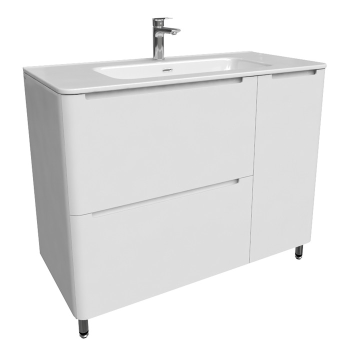 Тумба с умывальником, напольная, 100 см, белая, Edifice, IDDIS, EDI10WFi95K Тумба с умывальником, напольная, 100 см, белая, Edifice, IDDIS, EDI10WFi95K