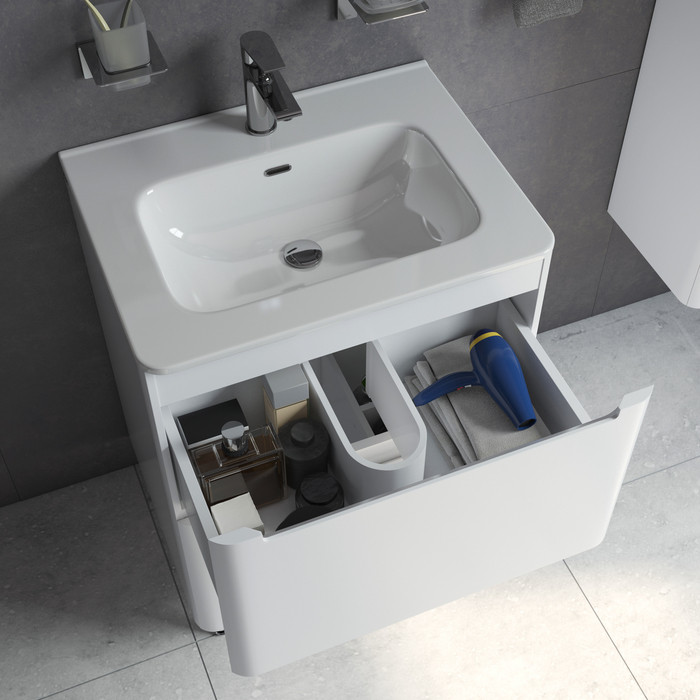 Тумба с умывальником, напольная, 60 см, белая, Edifice, IDDIS, EDI60WFi95K Тумба с умывальником, напольная, 60 см, белая, Edifice, IDDIS, EDI60WFi95K