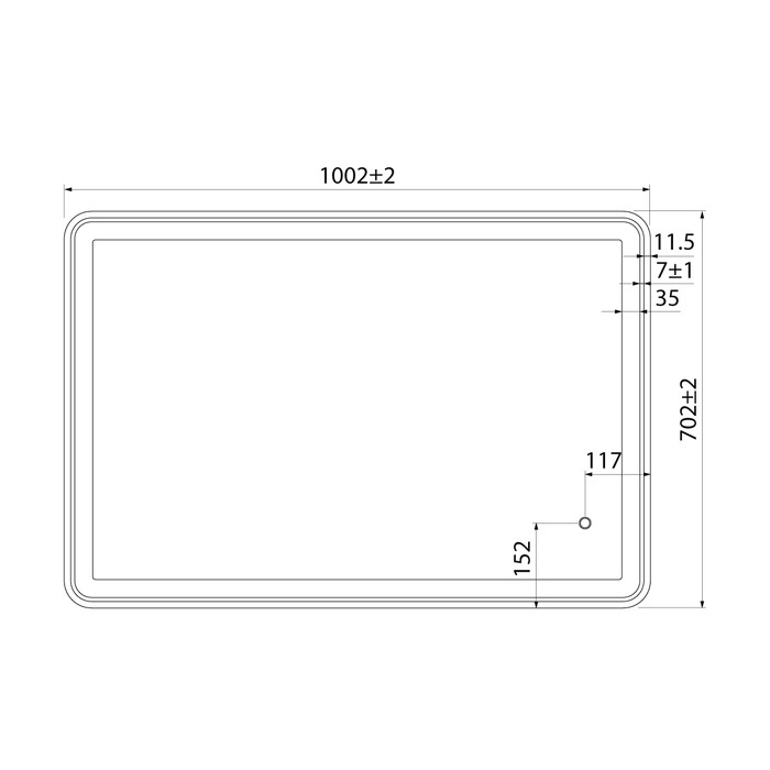 Зеркало 100 см, Cloud, IDDIS, CLO1000i98 Зеркало 100 см, Cloud, IDDIS, CLO1000i98