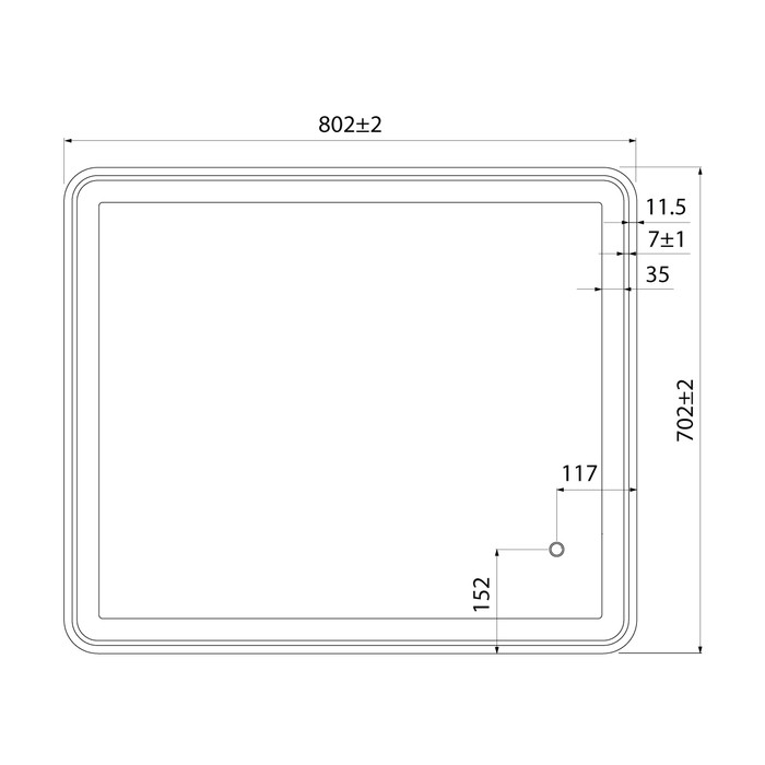 Зеркало 80 см, Cloud, IDDIS, CLO8000i98 Зеркало 80 см, Cloud, IDDIS, CLO8000i98
